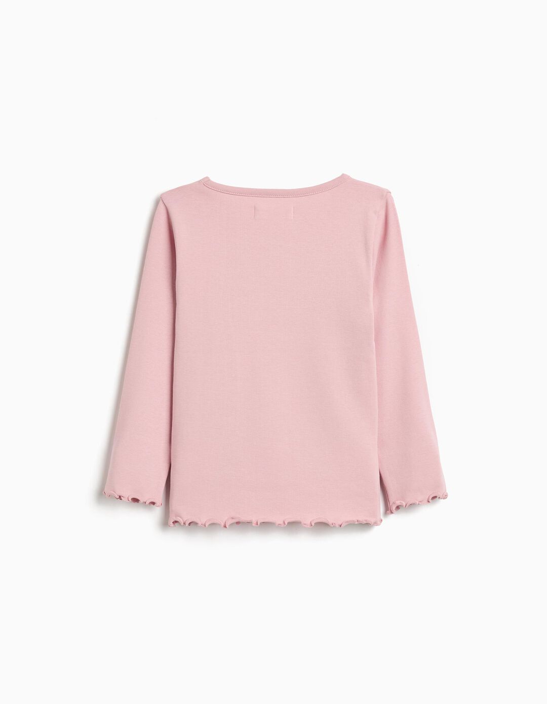 T-shirt de Manga Comprida, Menina, Rosa Claro