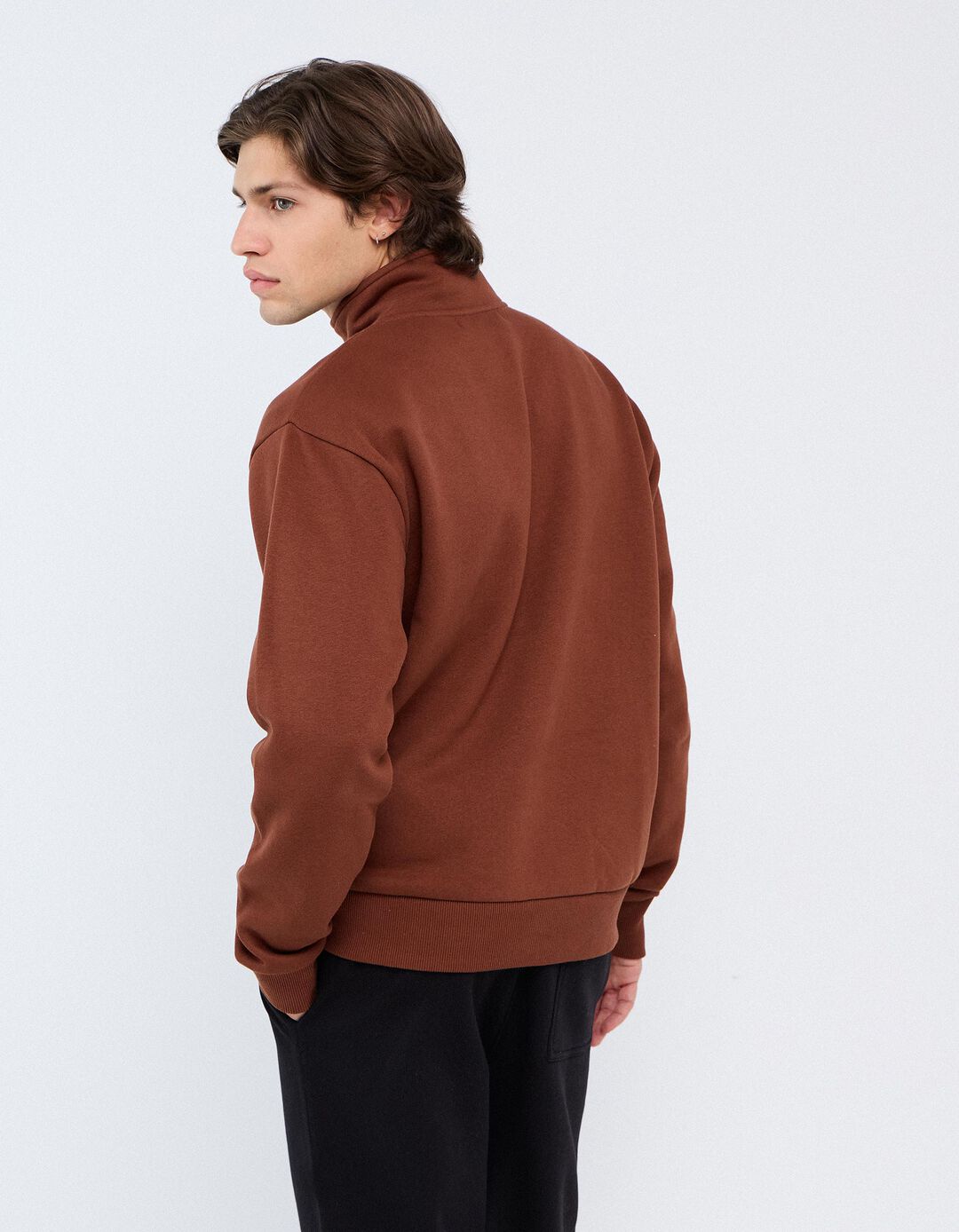 Camisola Com Gola, Homem, Castanho