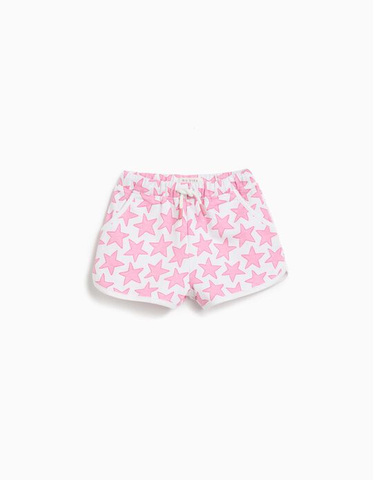 Comprar Online Calções com Estrelas, Menina, Branco 
