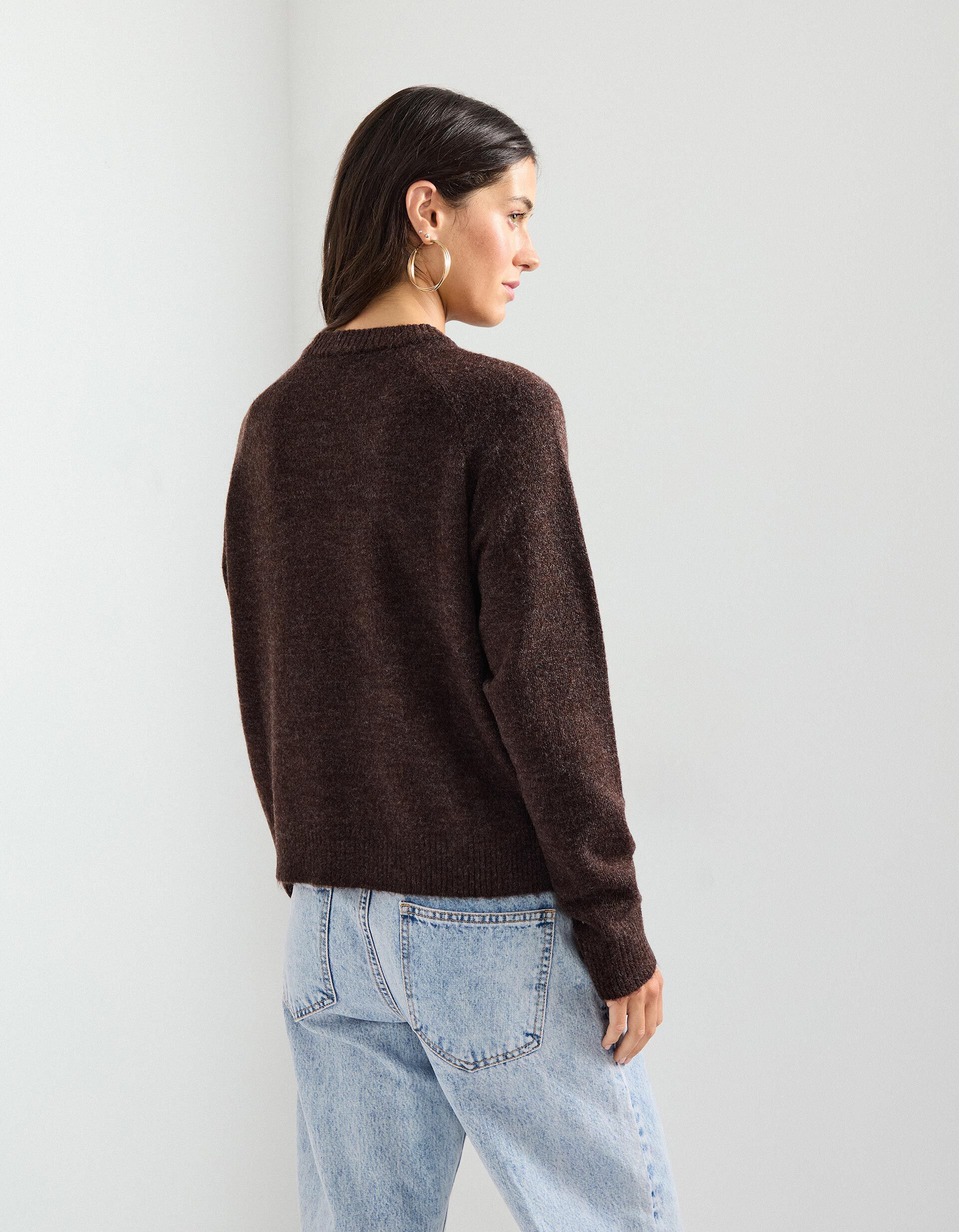 Comprar Online Camisola de Malha, Mulher, Castanho Escuro