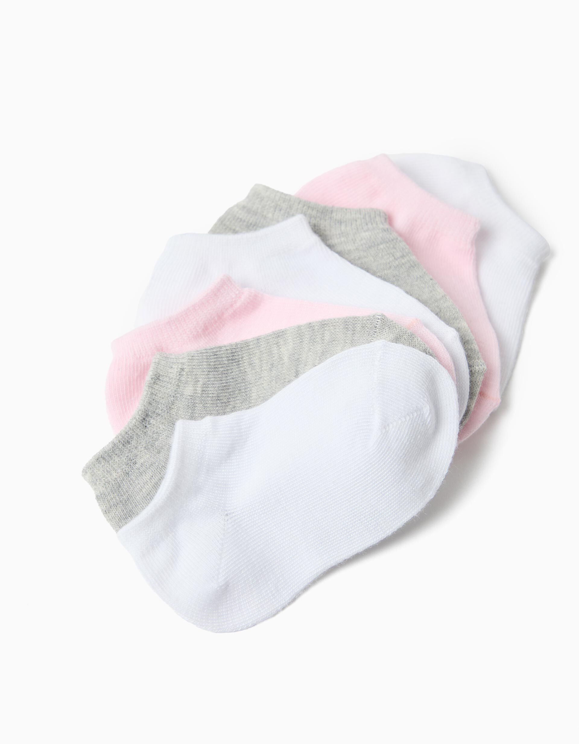 Comprar Online Pack 7 Pares de Meias Tornozelo, Beb&eacute; Menina, Multicor