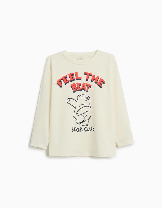 Comprar Online T-shirt Manga Comprida Estampado, Menino, Branco