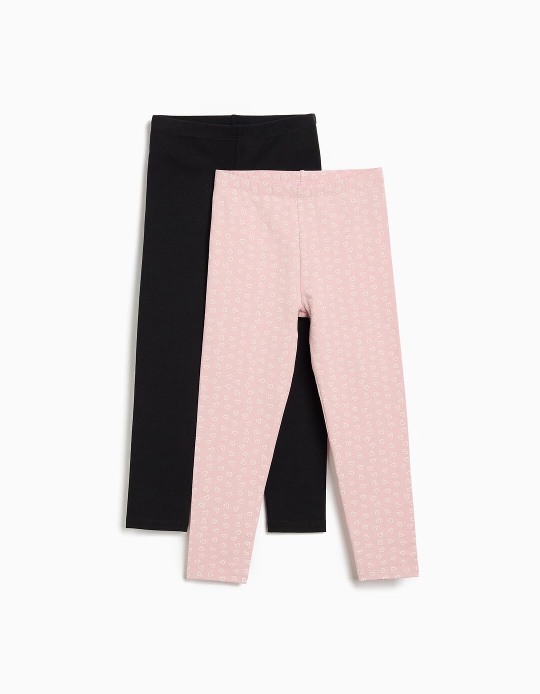 Pack 2 Leggings, Menina, Rosa Claro