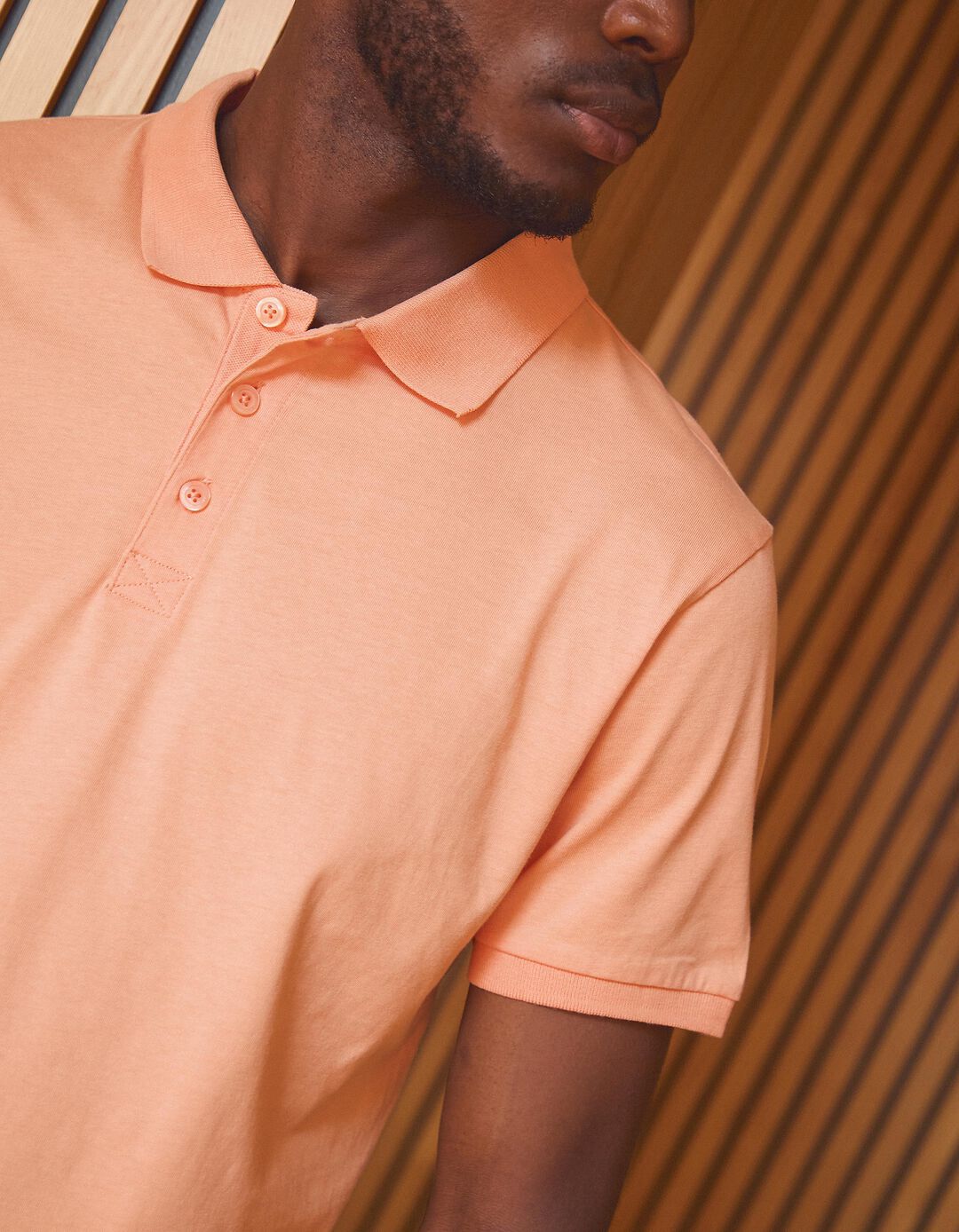 Polo Jersey, Homem, Laranja Claro