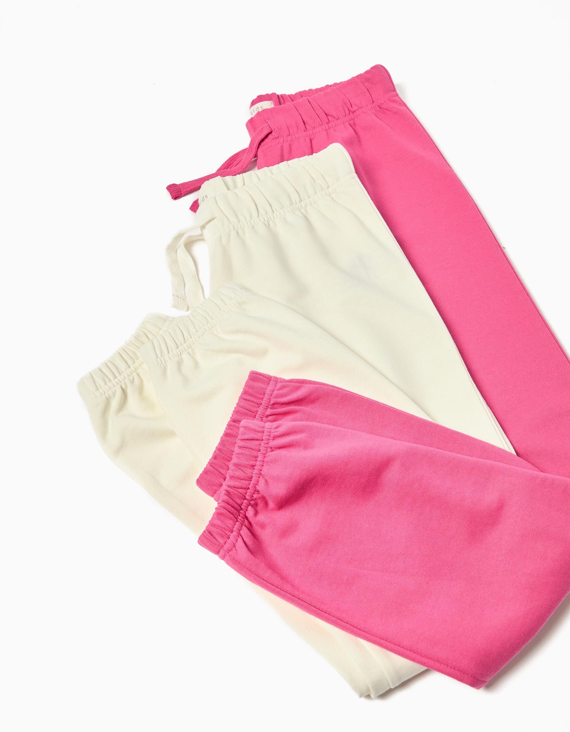 Comprar Online Pack 2 Cal&ccedil;as de Felpa, Menina, Branco