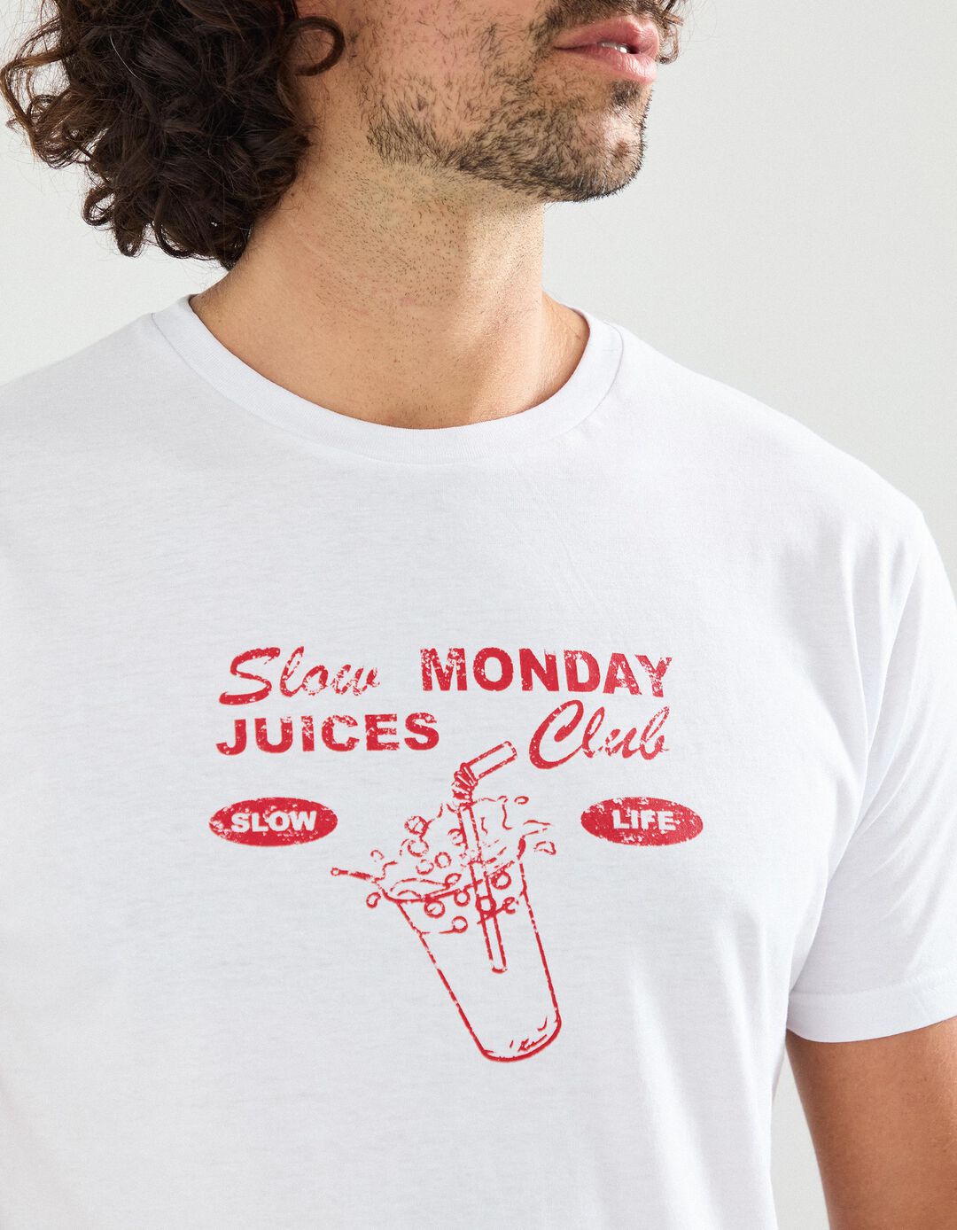 T-shirt Print, Homem, Branco