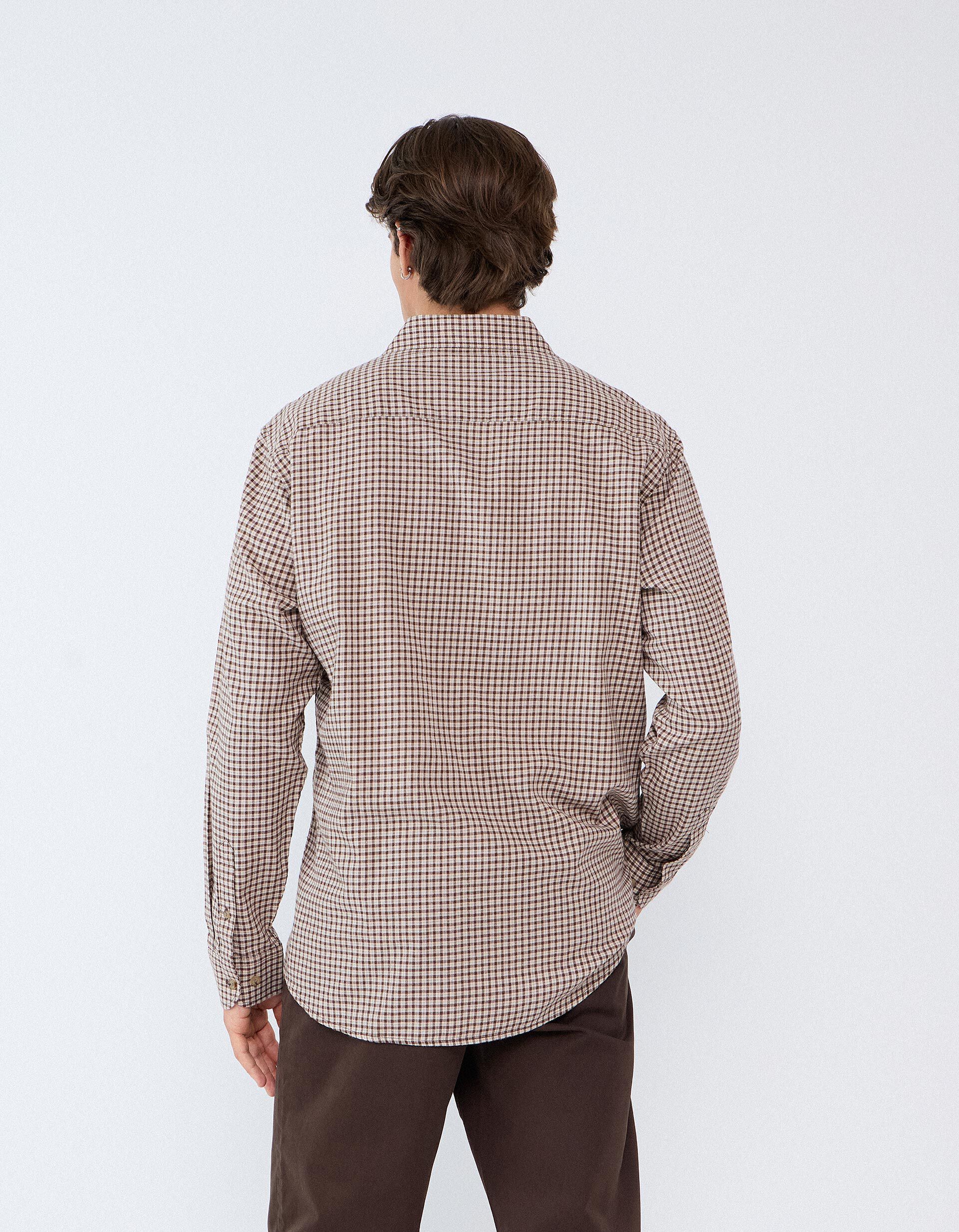 Comprar Online Camisa Slim Com Padr&atilde;o, Homem, Bege