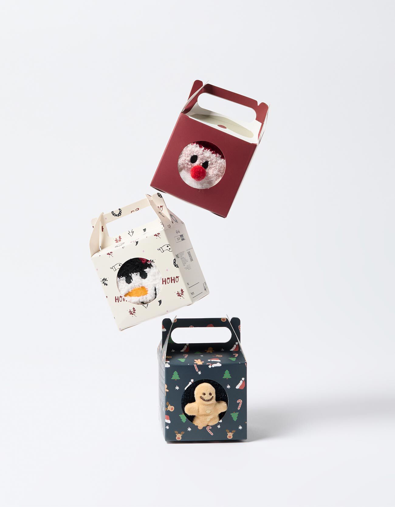 Comprar Online Par de Meias Antiderrapantes Natal, Homem, Vermelho