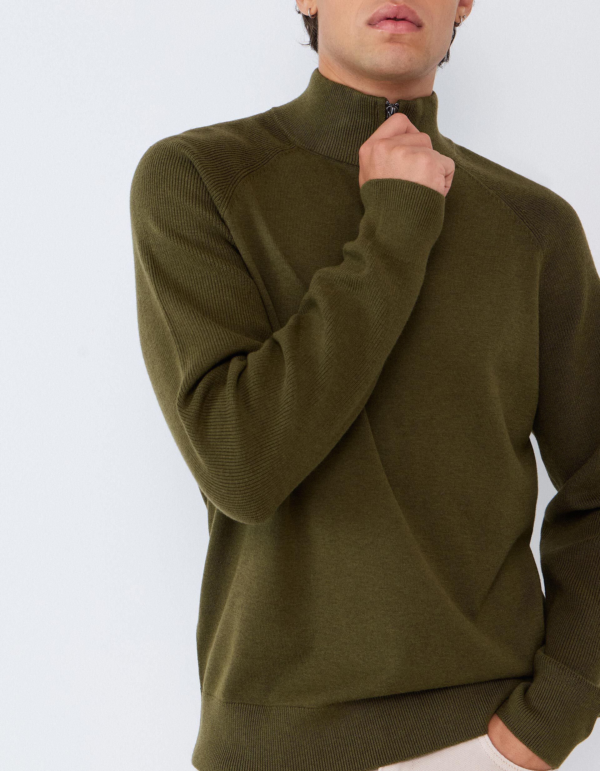 Comprar Online Sweatshirt De Malha, Homem, Verde Escuro