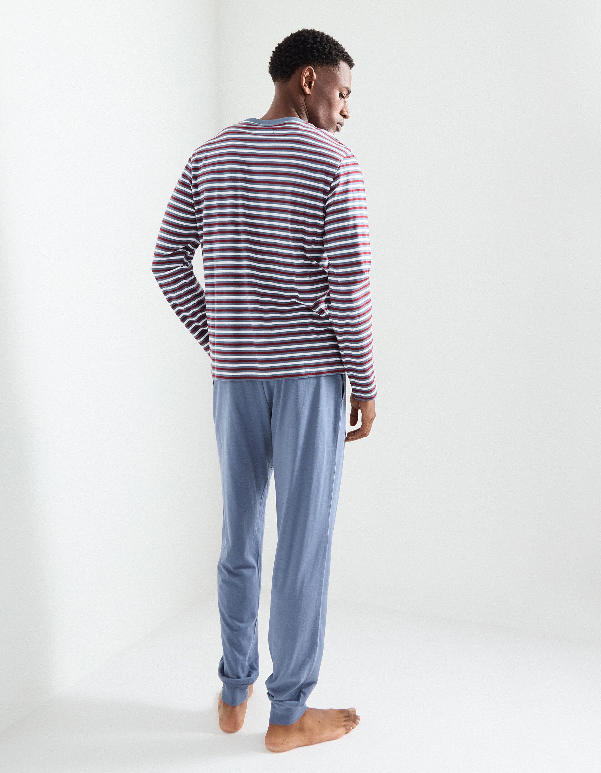 Comprar Online Pijama de Riscas, Homem, Azul Escuro