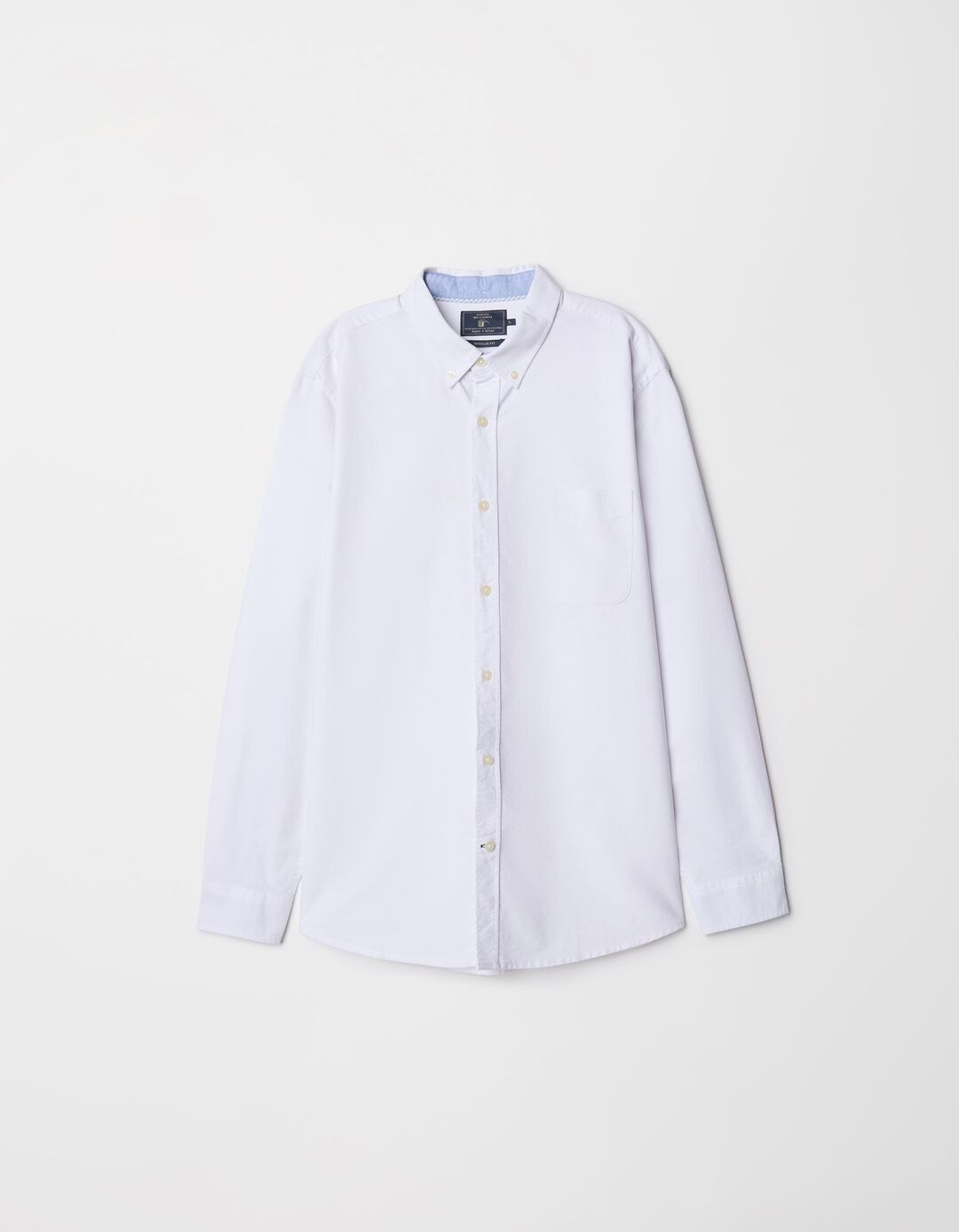 Camisa de Manga Comprida Oxford, Homem, Branco