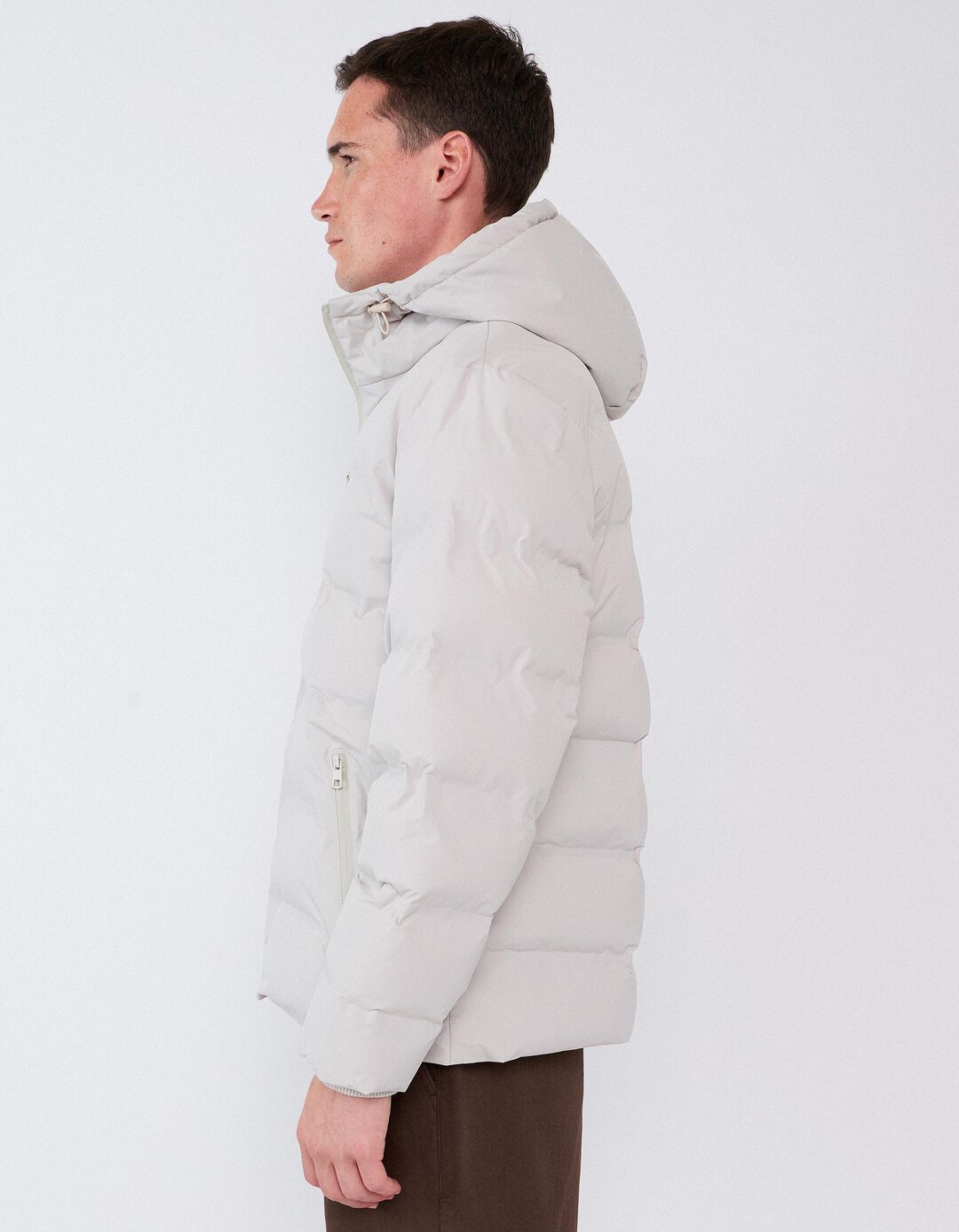 Casaco Puffer, Homem, Cinzento Claro