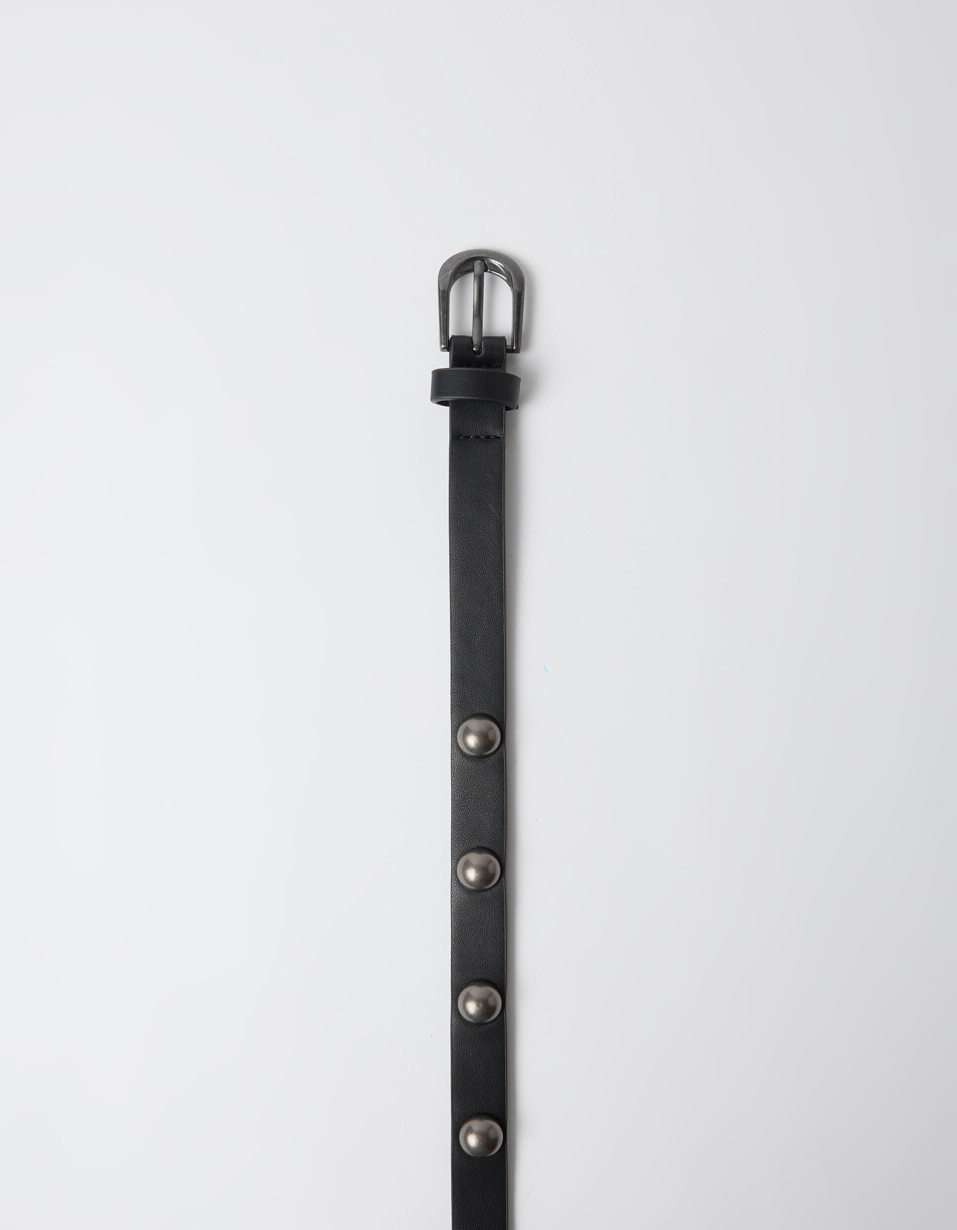 Comprar Online Cinto Fino Com Tachas, Mulher, Preto