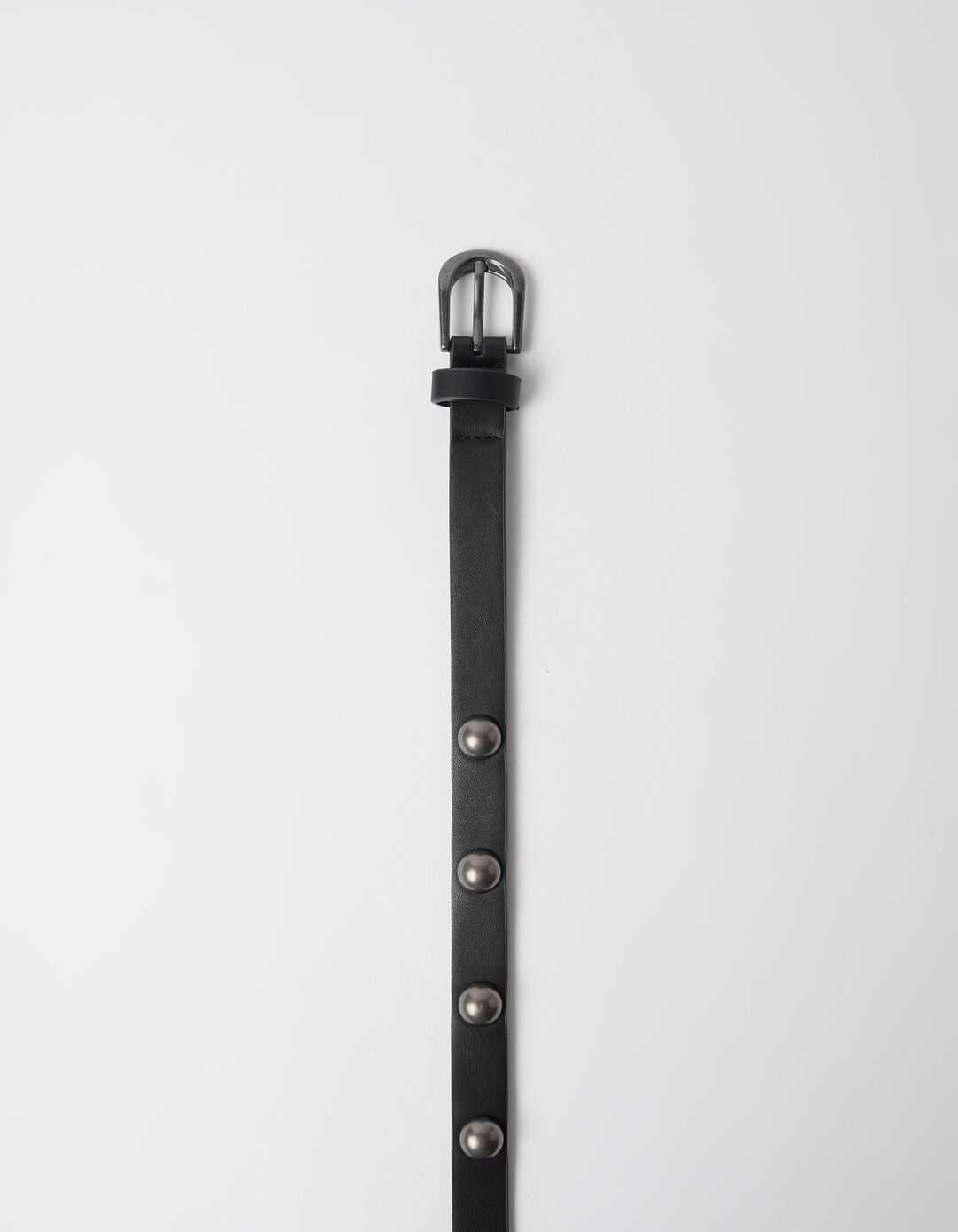 Cinto Fino Com Tachas, Mulher, Preto