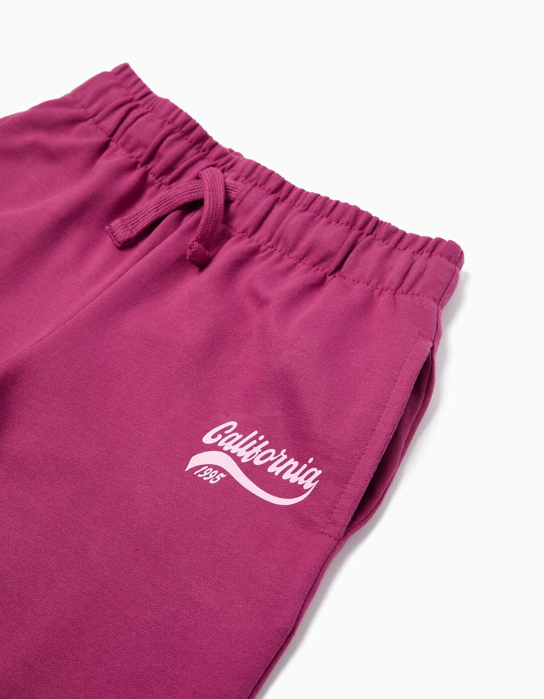 Cal&ccedil;as de Jogging 'Wide Leg', Menina, Rosa Escuro