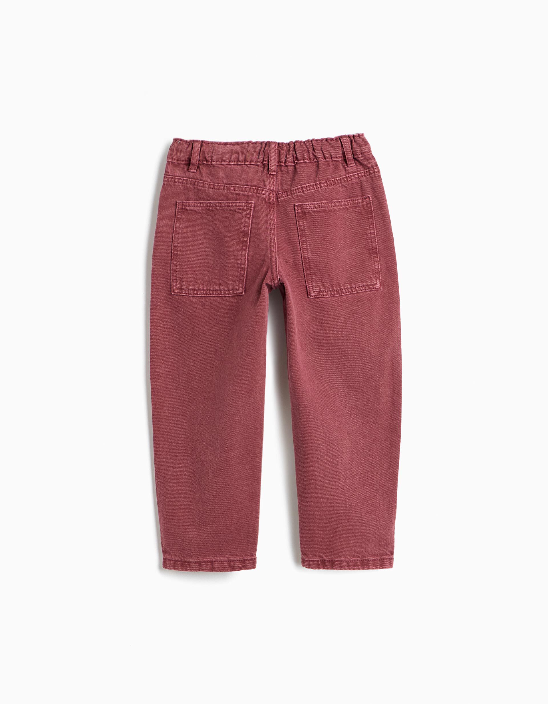 Comprar Online Cal&ccedil;as 'Baggy', Menino, Vermelho Escuro