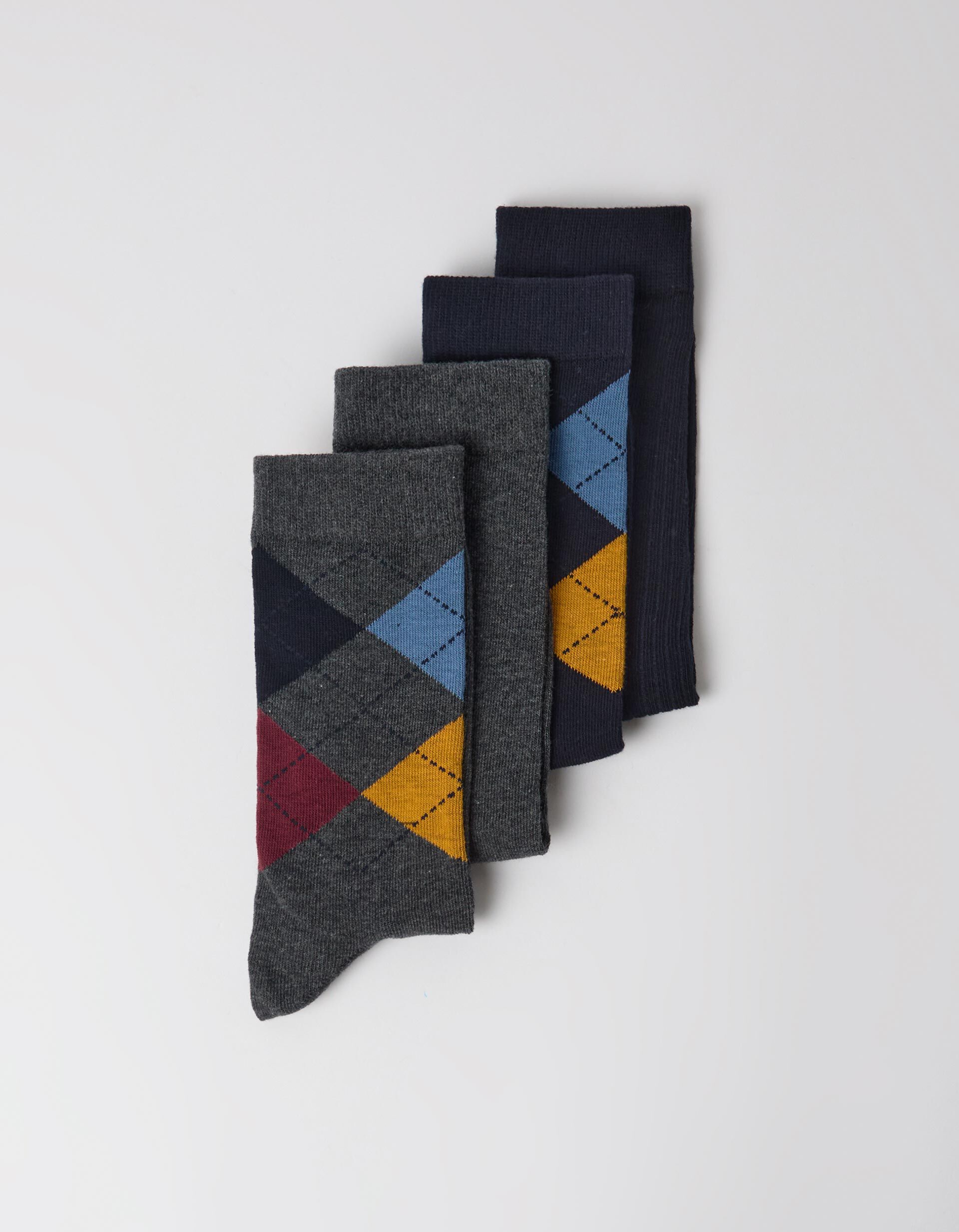 Comprar Online Pack 4 Pares De Meias, Homem, Azul Escuro