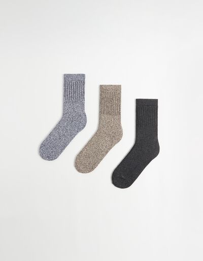 3 Pairs of Mountain Socks Pack, Men, Black 