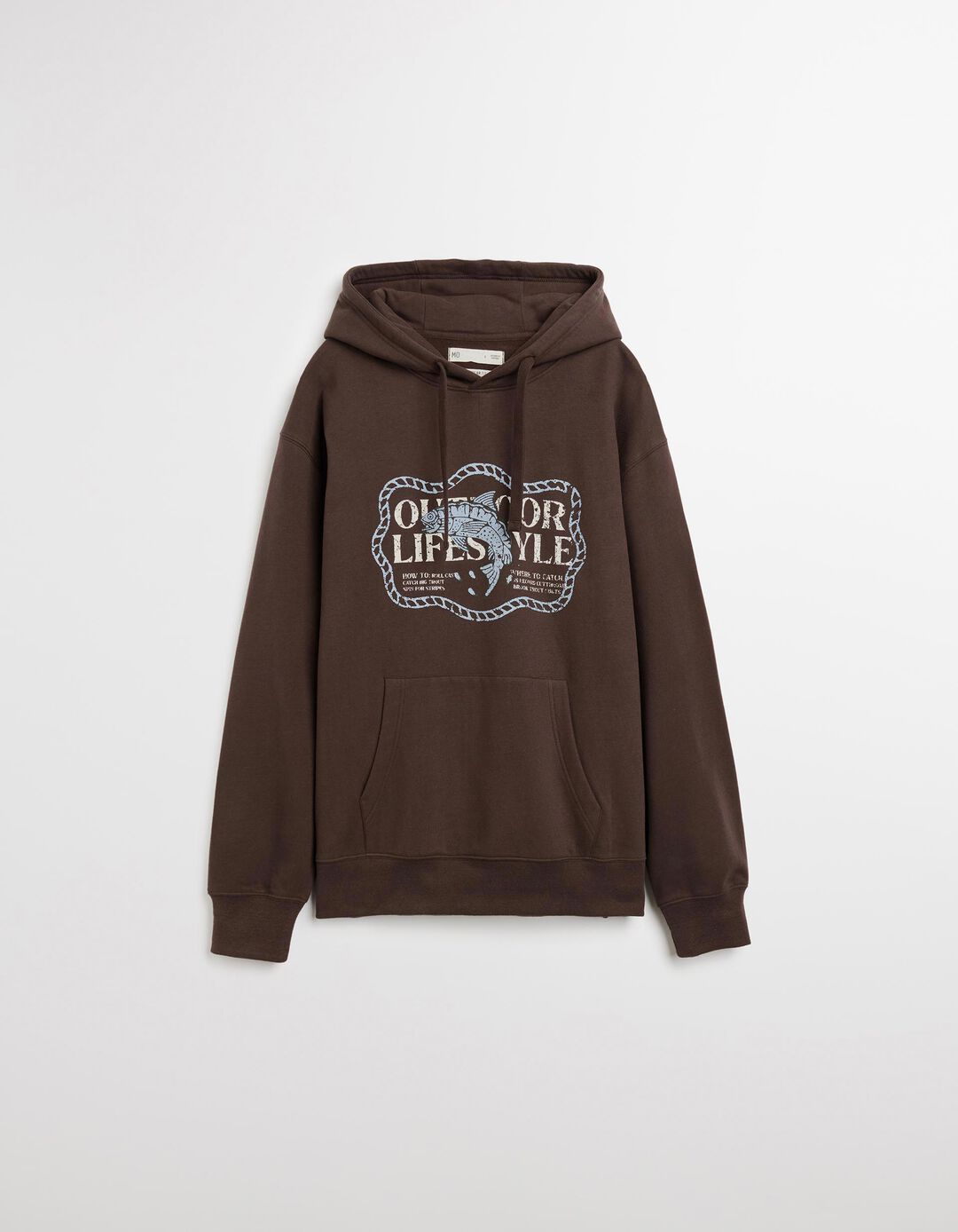 Sweatshirt com Capuz, Homem, Castanho Escuro