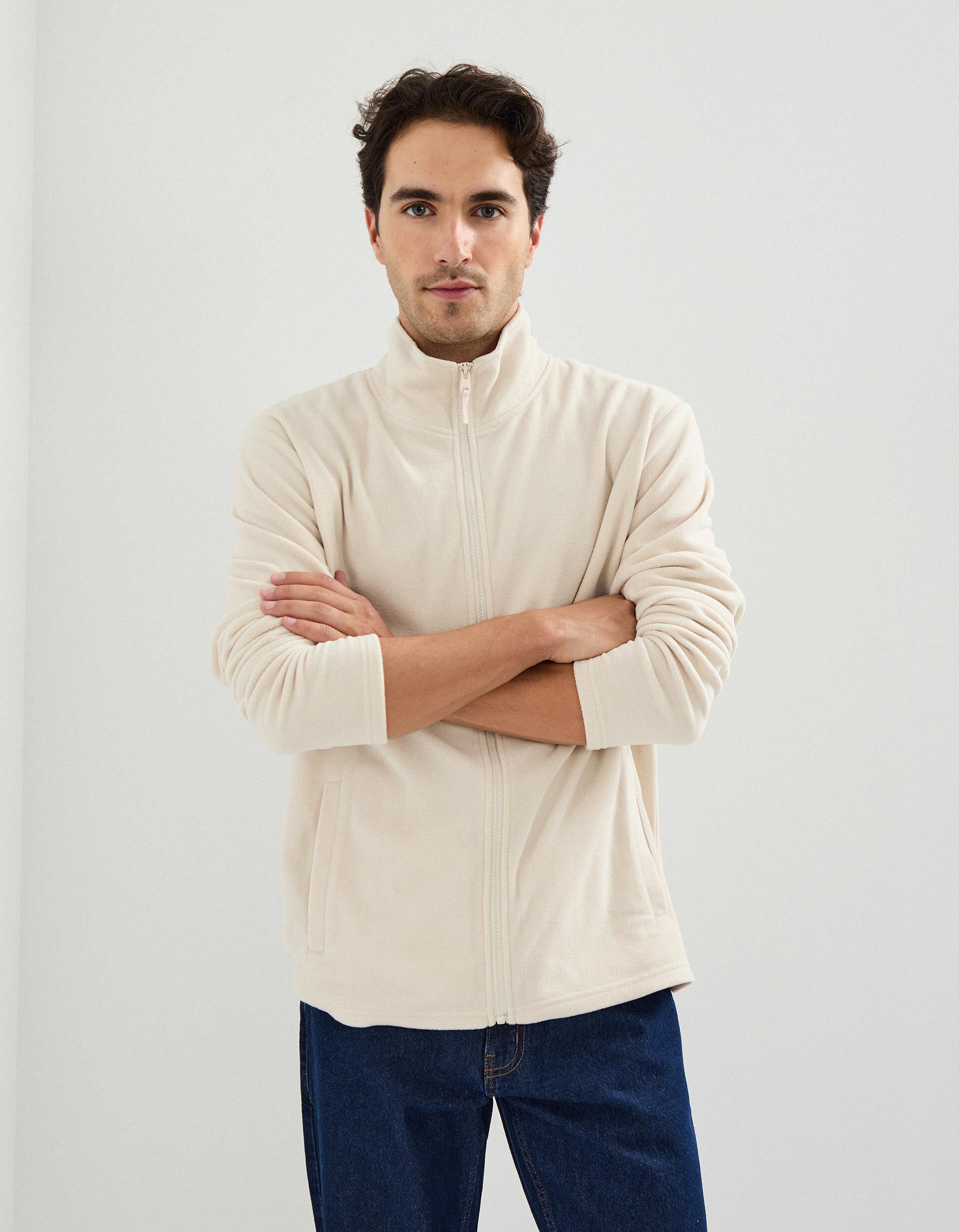 Comprar Online Casaco Polar, Homem, Bege Claro 