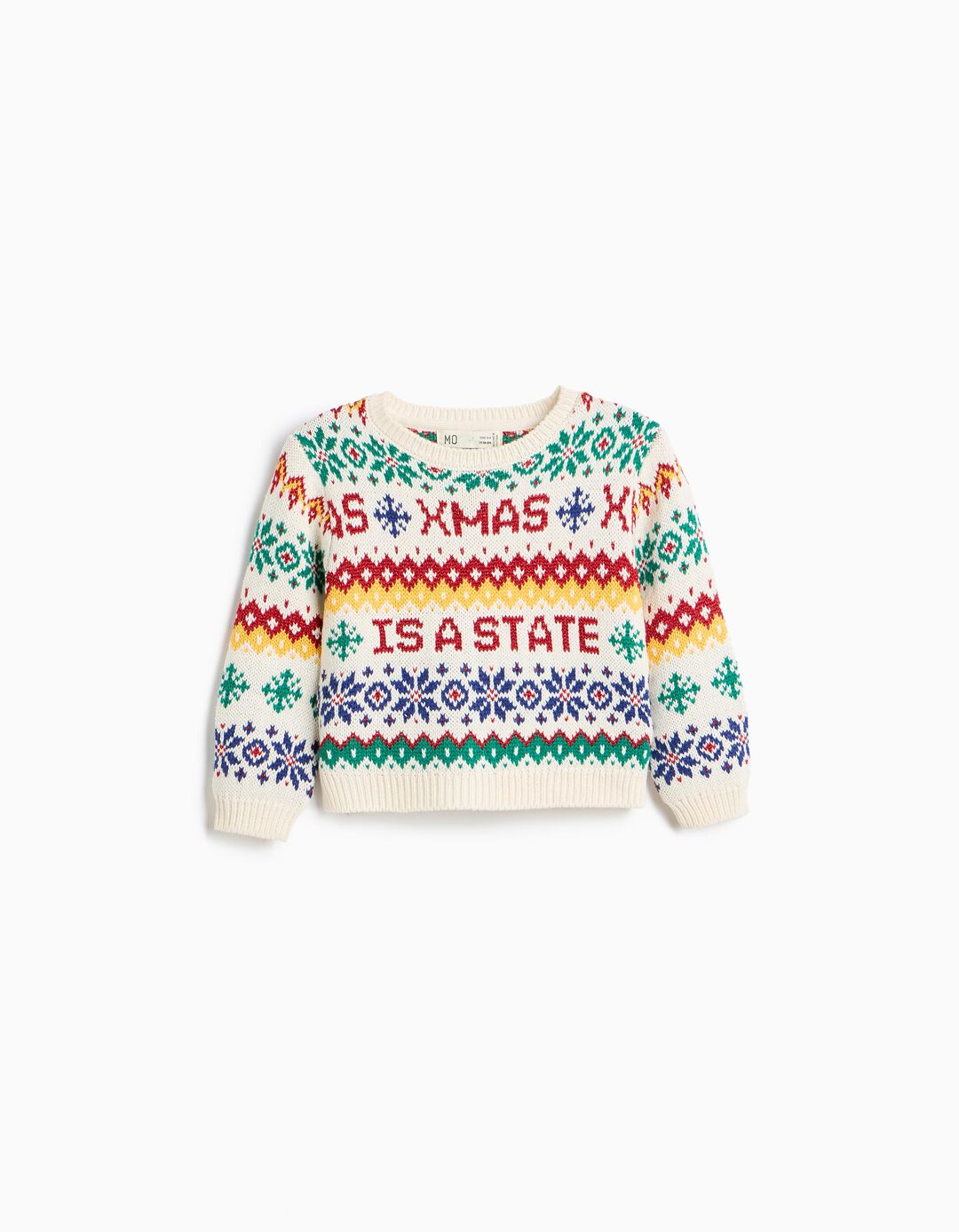 Camisola De Malha De Natal, Menino, Cru