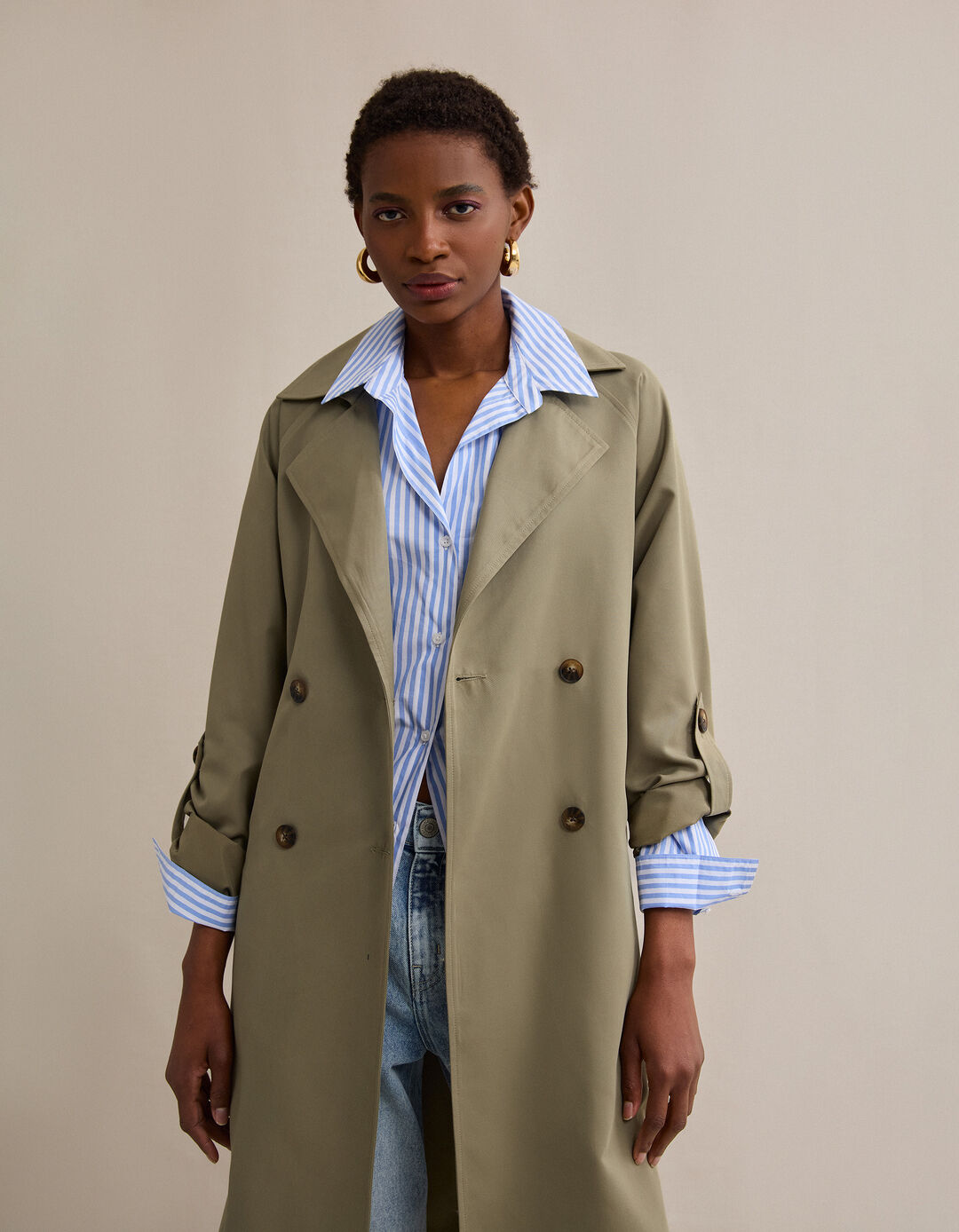 Gabardina, Mulher, Verde