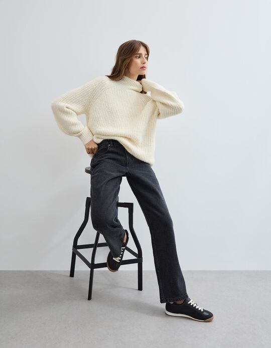 Comprar Online Camisola com L&atilde;, Mulher, Cru