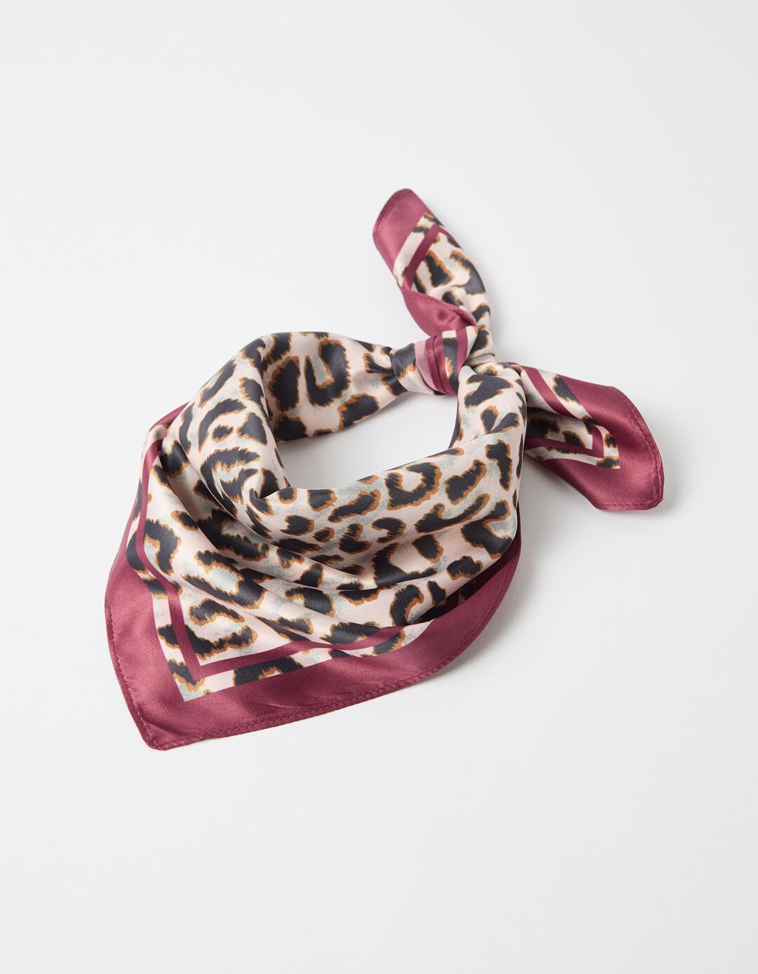 Len&ccedil;o Animal Print, Mulher, Vermelho Escuro