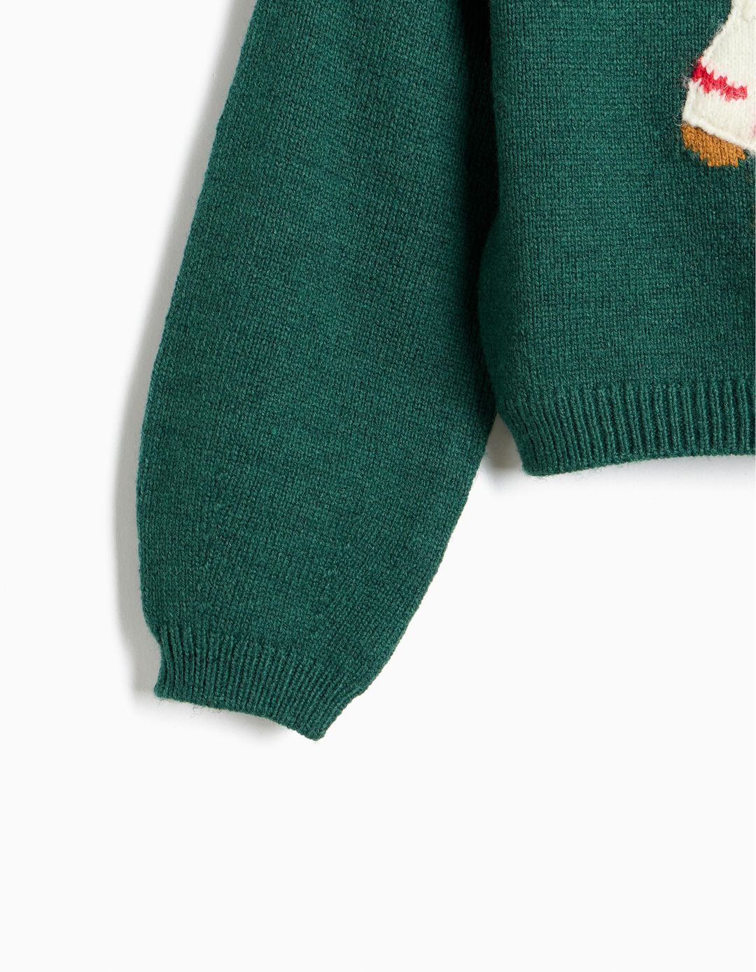 Camisola De Malha, Menina, Verde Escuro