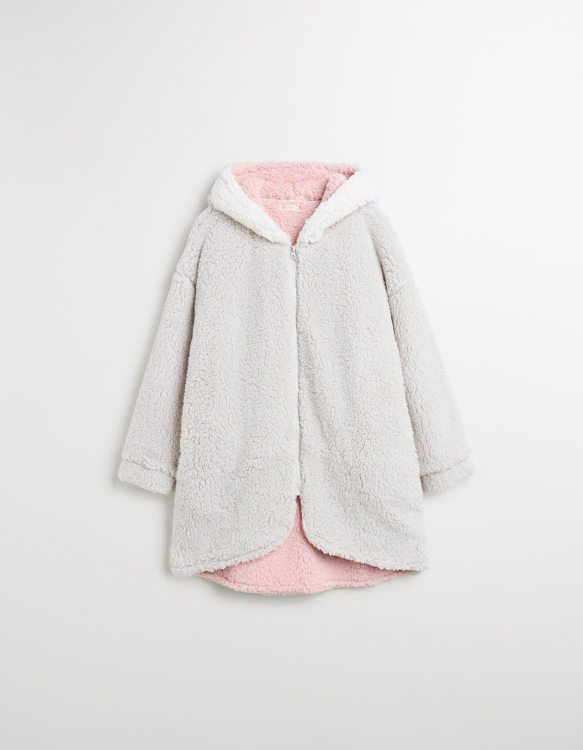 Comprar Online Casaco Sherpa, Mulher, Cinzento Claro