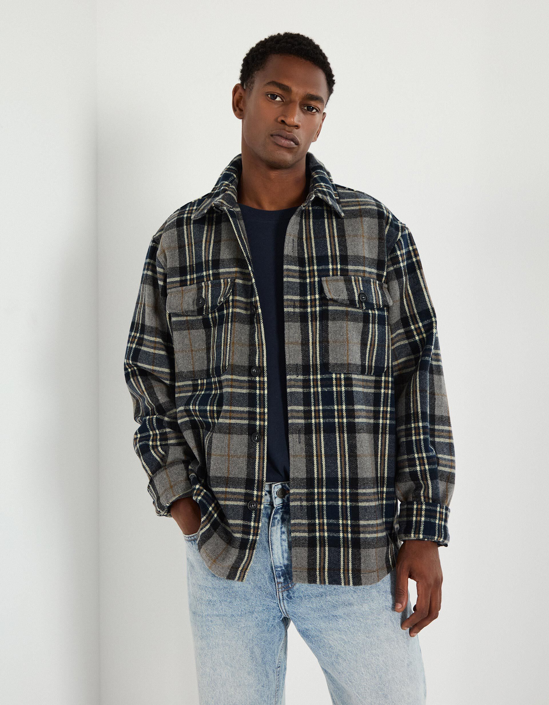 Comprar Online Sobrecamisa, Homem, Cinzento