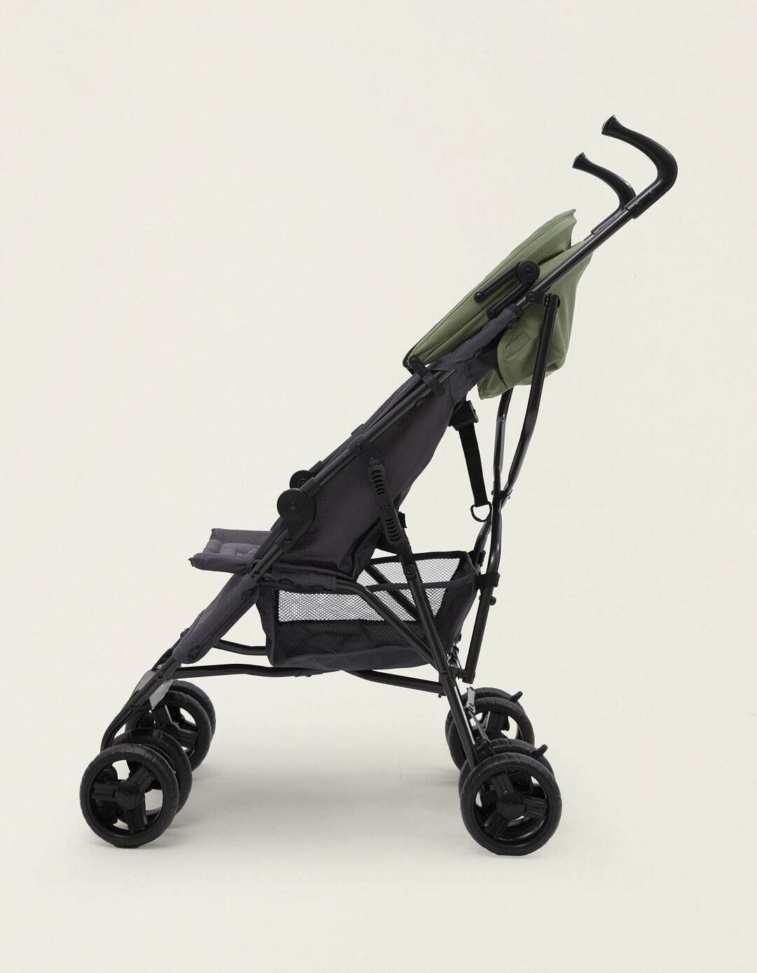 Carrinho Bengala ZY Safe Road Plus, Cinza/Verde