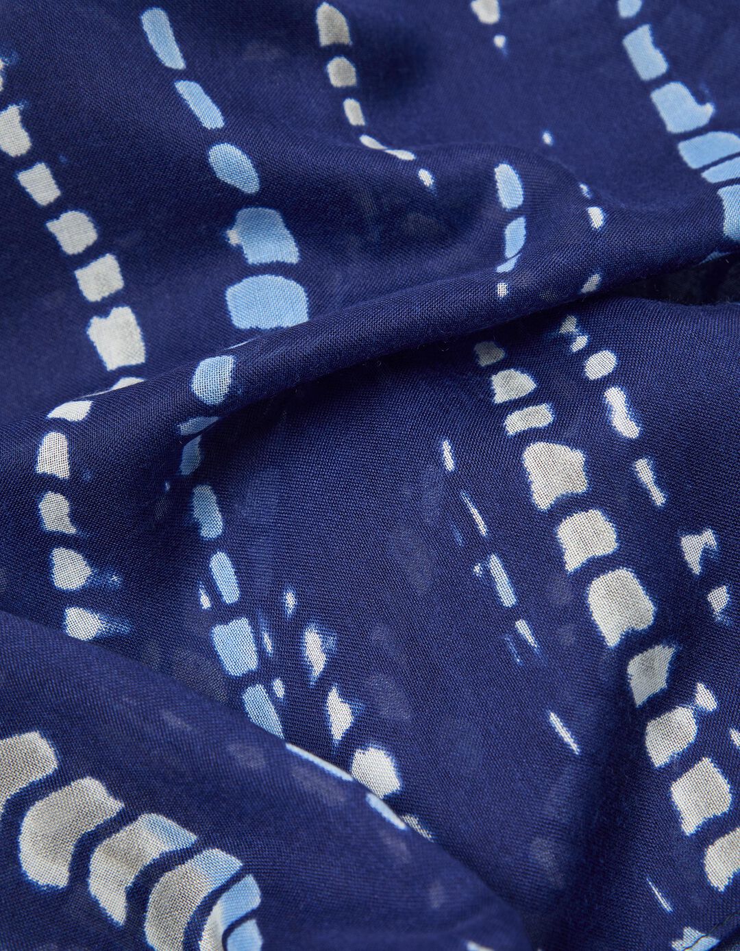 Cachecol Estampado, Mulher, Azul