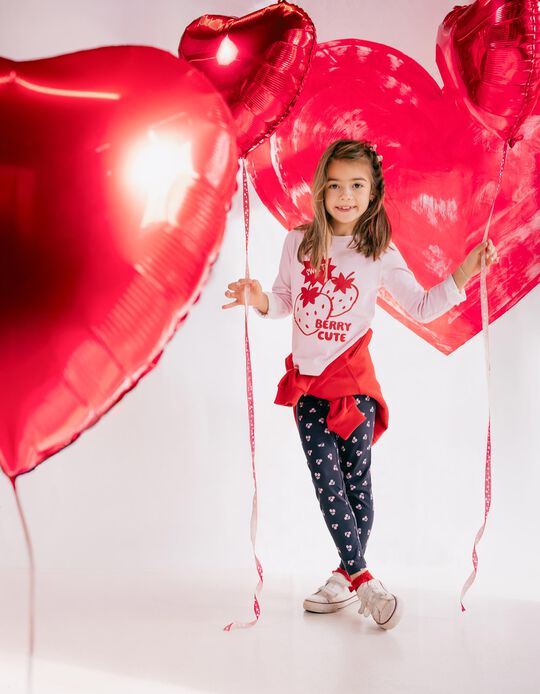 Comprar Online T-shirt Manga Comprida, Menina, Rosa Claro