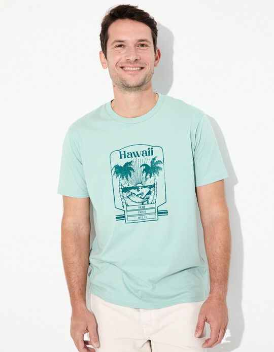 Comprar Online T-shirt Jersey, Homem, Verde Claro 