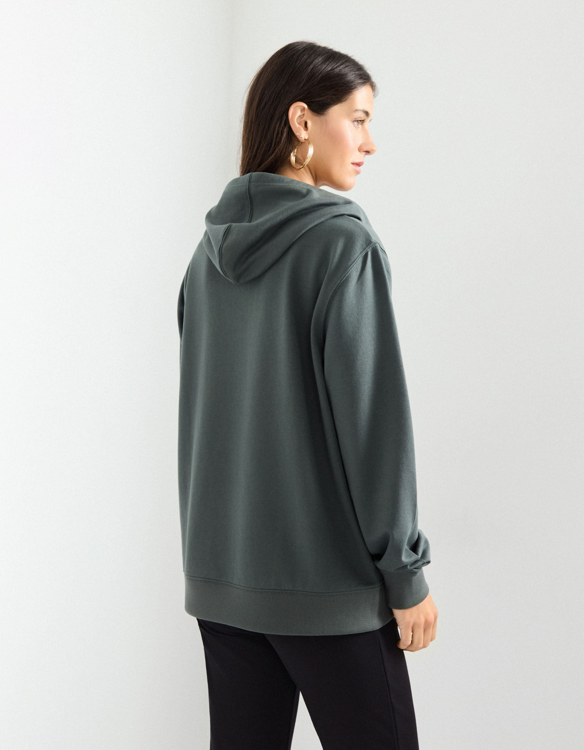 Comprar Online Sweatshirt com Capuz, Mulher, Cinzento Escuro 