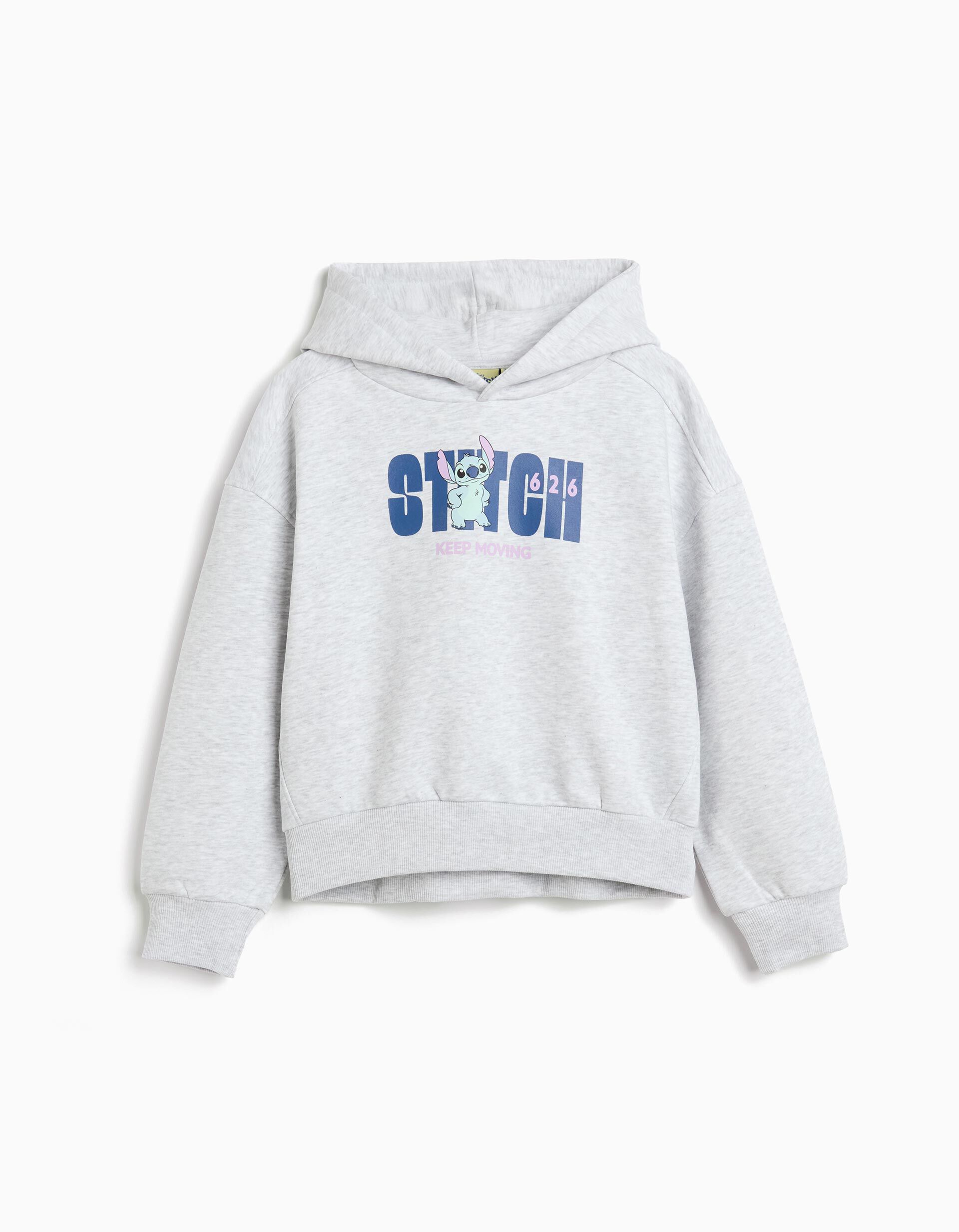 Comprar Online Sweatshirt Capuz 'Stitch' &copy;Disney, Menina, Cinzento Claro
