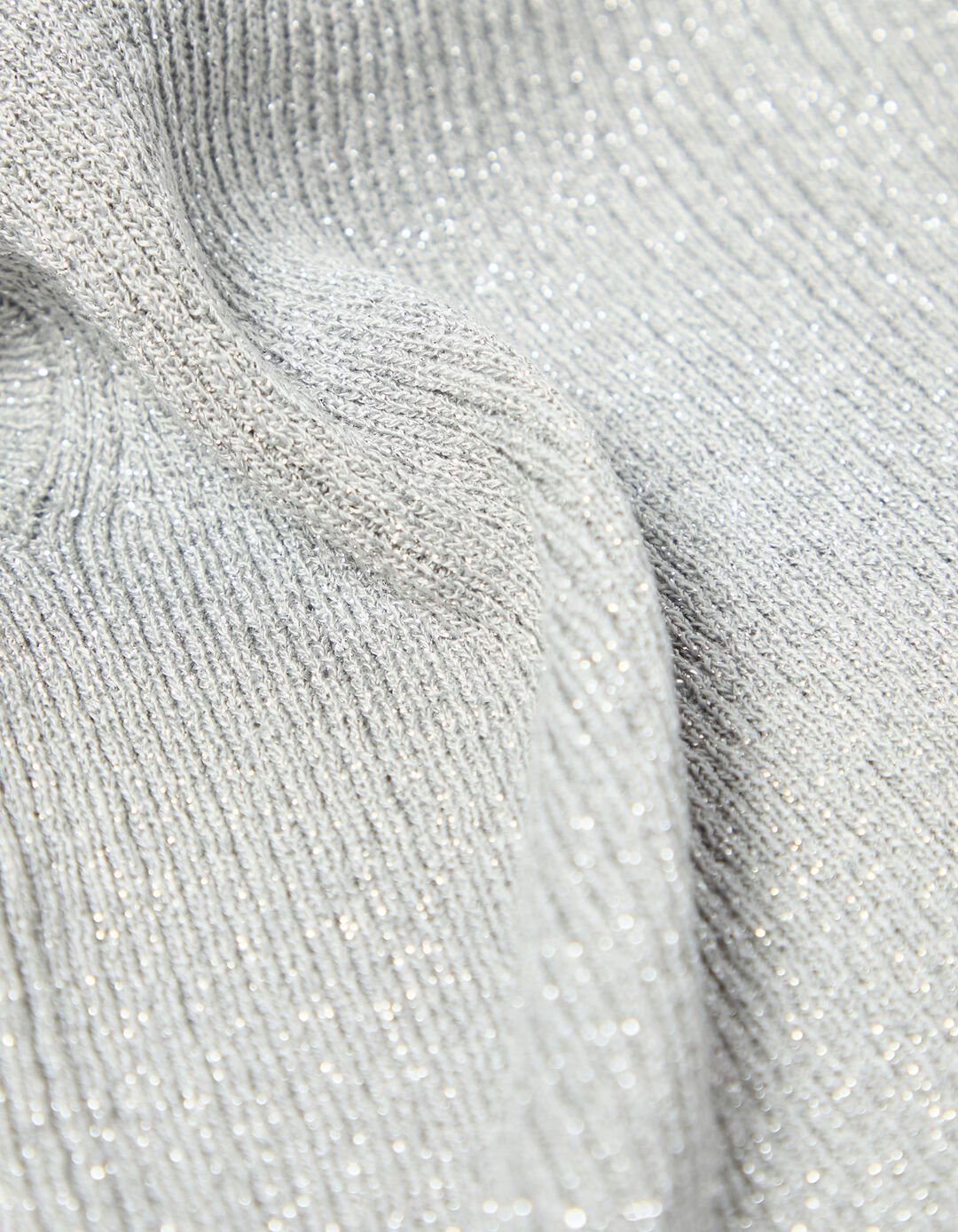 Top Lurex, Mulher, Cinzento