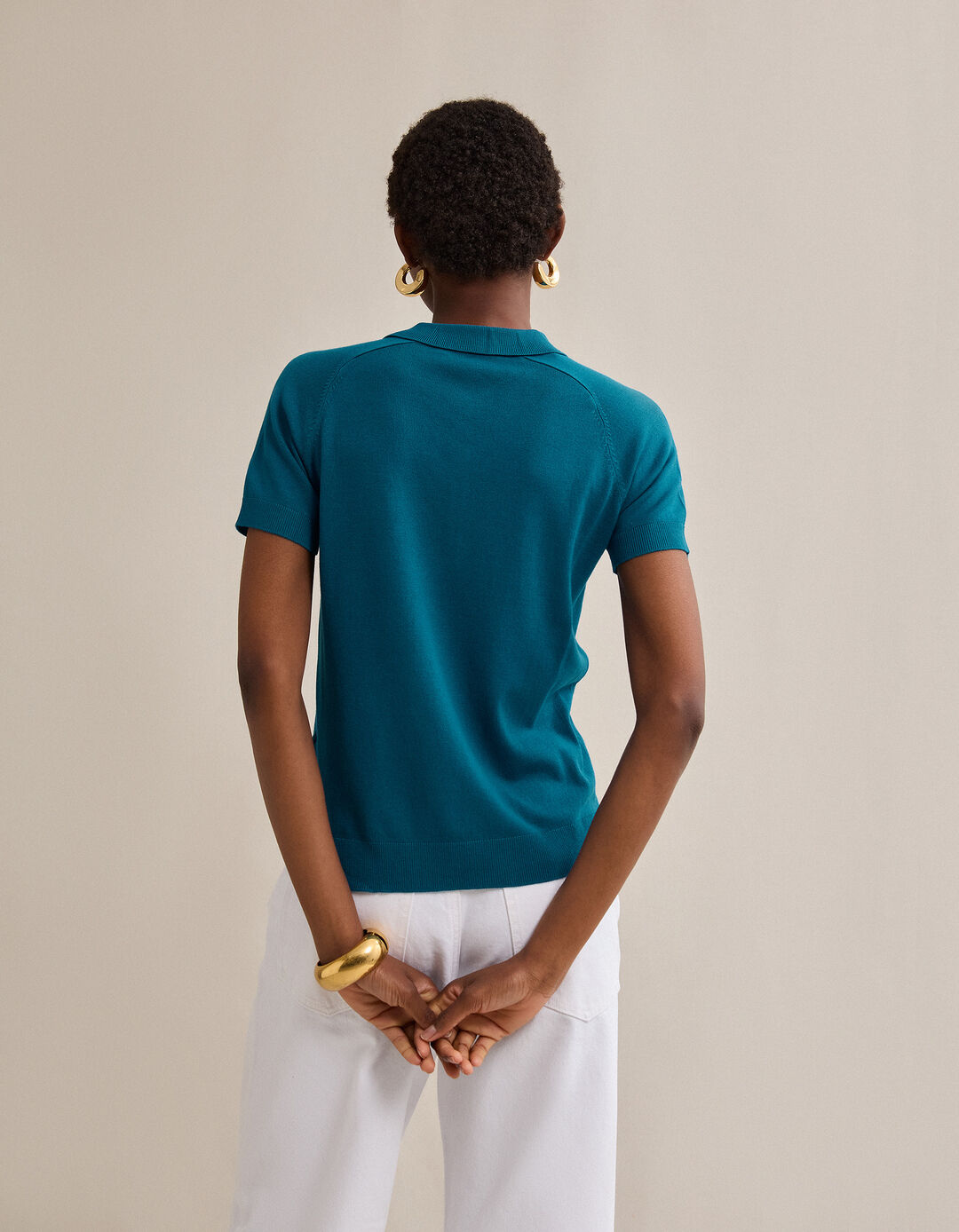 Polo de Malha, Mulher, Azul 