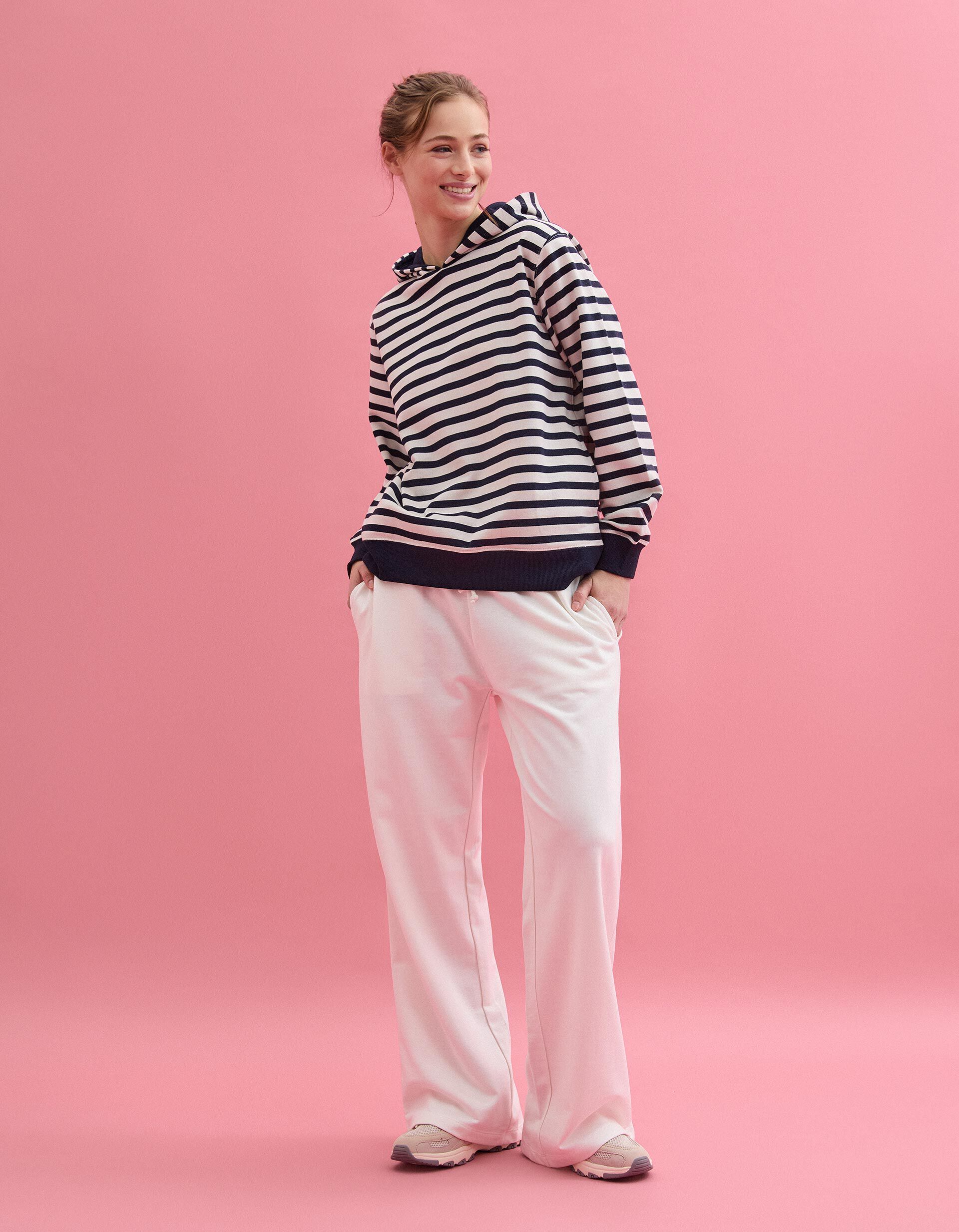 Comprar Online Cal&ccedil;as Jogging 'Wide Leg', Mulher, Bege Claro