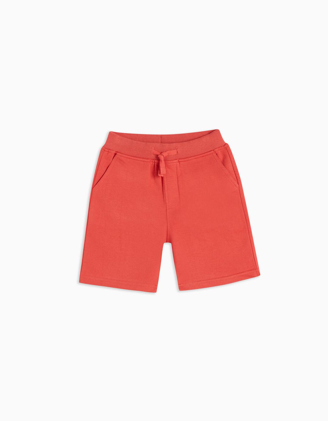 Fleece Shorts, Boys, Dark Orange