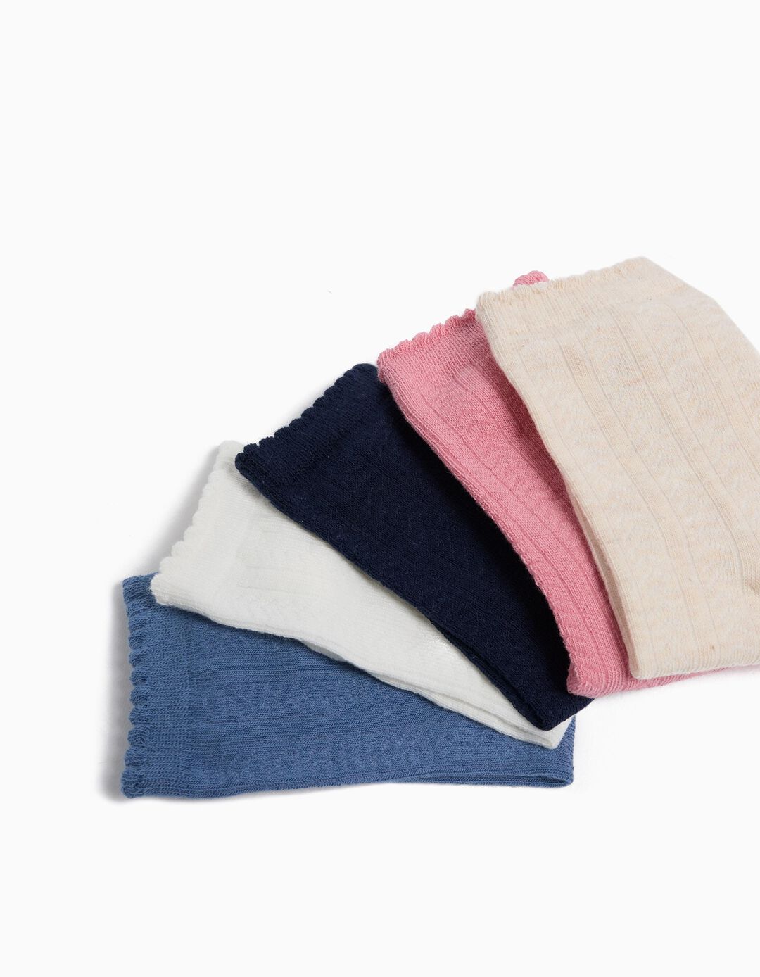 Pack 5 Pares de Meias Ajour, Menina, Multicor