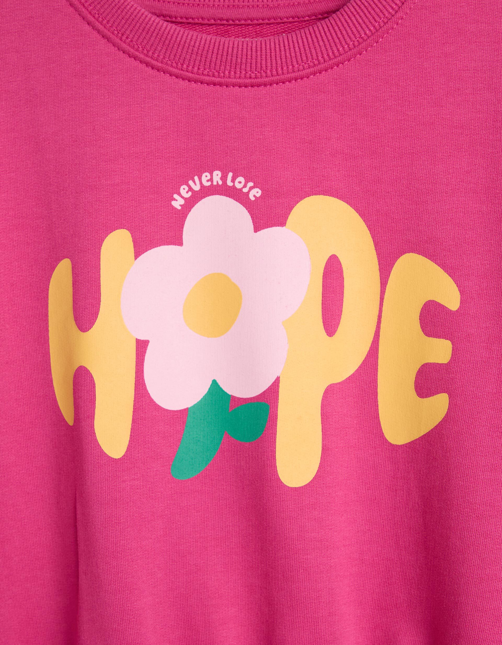 Comprar Online Sweatshirt De Felpa Estampada, Menina, Rosa Escuro
