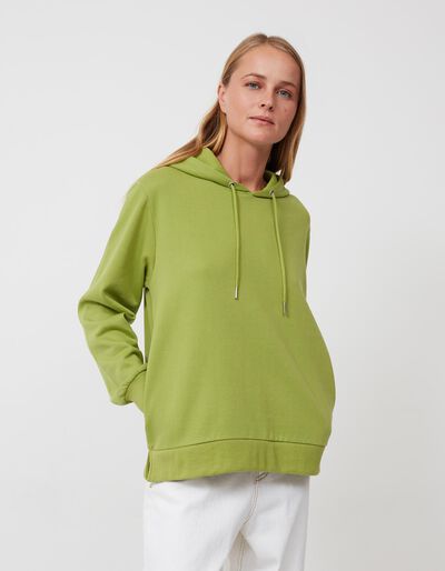 Hooded Sweatshirt, Women, Green