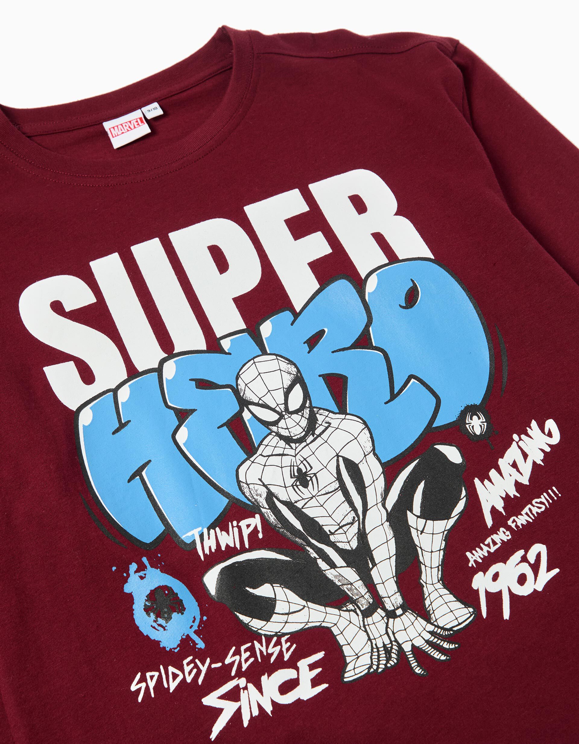 Comprar Online T-shirt Manga Comprida 'Spider-Man' &copy;Disney, Menino, Vermelho Escuro