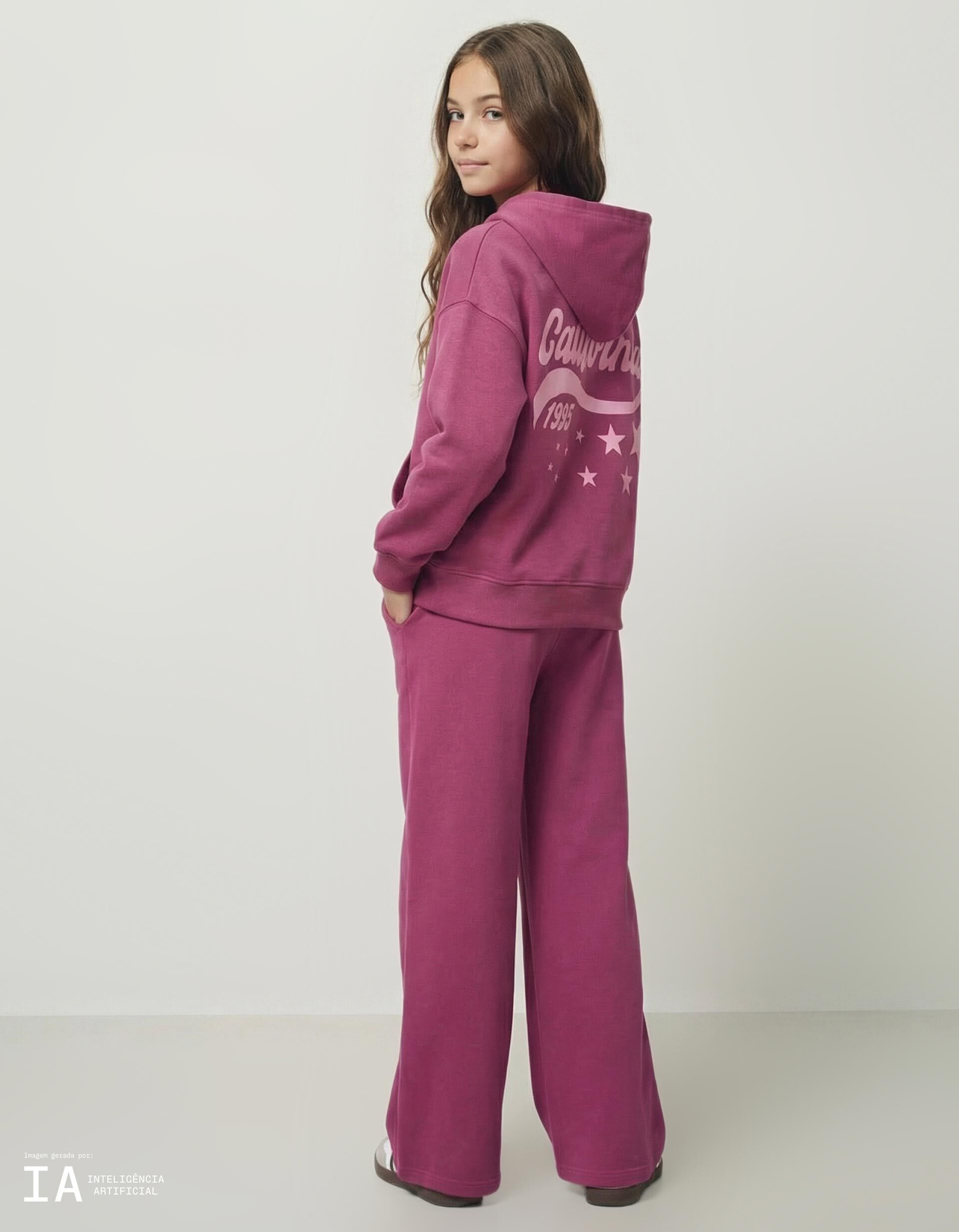 Comprar Online Sweatshirt de Felpa Capuz, Menina, Rosa Escuro