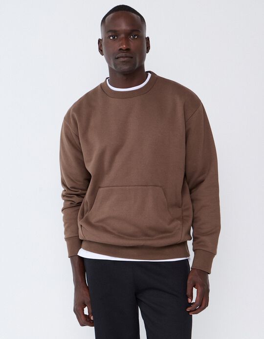 Comprar Online Sweatshirt Garment Dye, Homem, Castanho