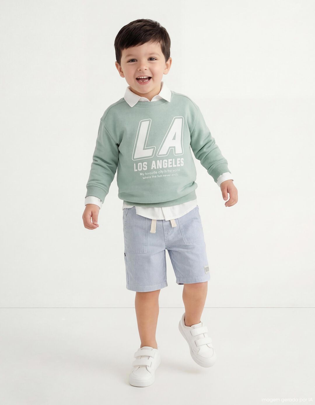 Cal&ccedil;&otilde;es Riscas, Menino, Azul