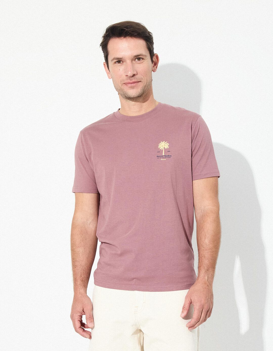 T-shirt Jersey, Homem, Rosa Escuro