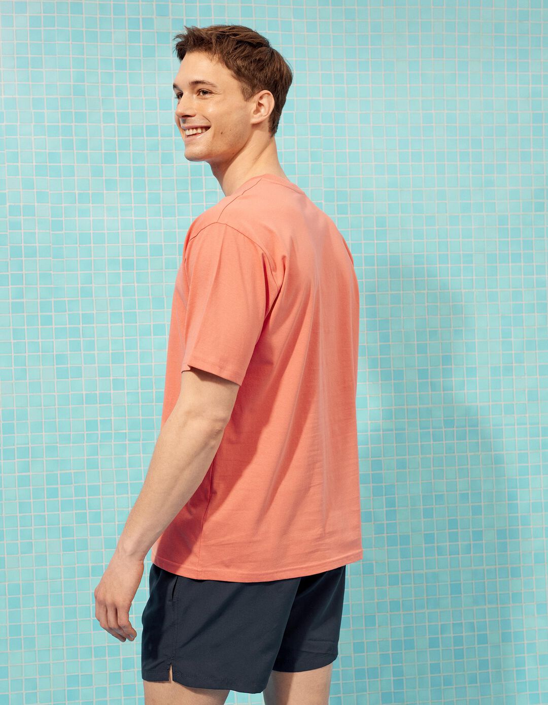 T-shirt Estampada, Homem, Laranja